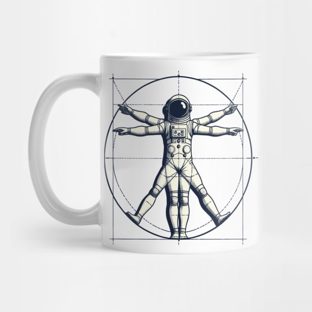 Vitruvian Astronaut Outer Space Funny Space by KsuAnn